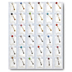 CTR36 RHODIUM - GOLD PLATING & CRYSTAL TONGUE RING 36PCS $36 ($1 EACH)