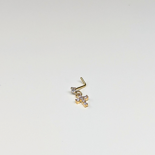 SCLG 104 DANGLE DESING STONE GOLD ( L PIN) 15PCS 0.75