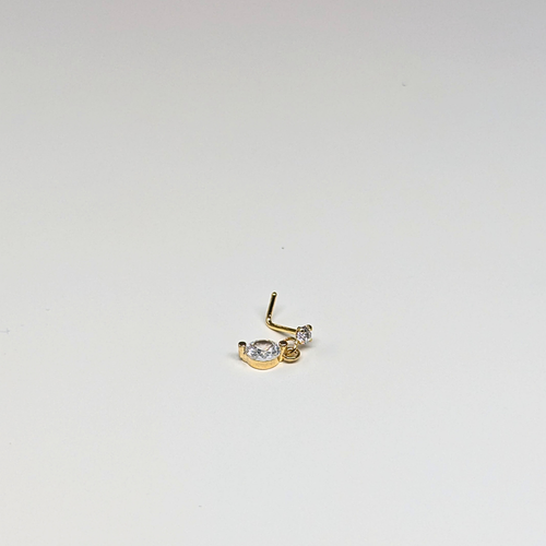 SCLG 108 DANGLE DESING STONE GOLD ( L PIN) 15PCS 0.75