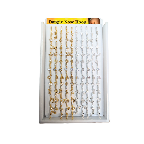 SET3 DANGLE NOSE HOOP 12가지 디자인 120개 세트당 $150, 각각 $1.25
