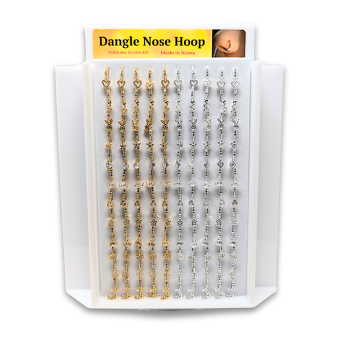 세트 5 4 사이드 노즈 커프, 후프, 댄글 후프, 댄글 L-핀 480개 $480 세트당 $1