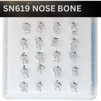 SN619 2.5MM SQ CUBIC ON RING SILVER (NOSE BONE) 20pcs 40cent each