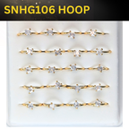 SNHG106 2.5MM SQ CUBIC HOOP GOLD (HOOP) 20pcs 40cent each