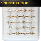 SNHG107 3.0MM SQ CUBIC HOOP GOLD (HOOP) 20pcs 40cent each