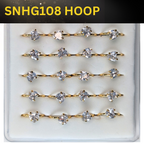 SNHG108 4.0MM HEART CUBIC GOLD (HOOP) 20pcs 40cent each