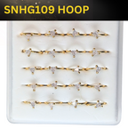 SNHG109 3.0MM TRIANGLE CUBIC GOLD (HOOP) 20pcs 40cent each