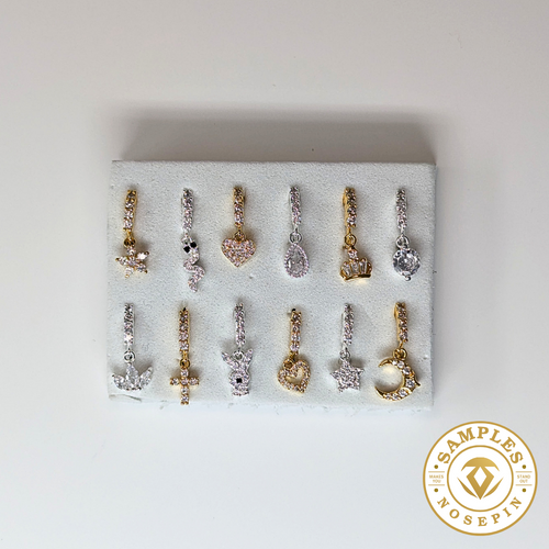 SET3 DANGLE NOSE HOOP 12가지 디자인 120개 세트당 $150, 각각 $1.25