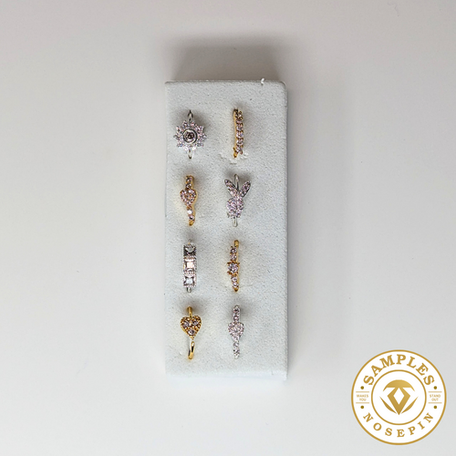 SET6 NOSE HOOP 7 different designs 150PCS $112.50 FOR SET $0.75 EACH