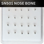 SN501 2.0MM-3.0MM SILVER BALL ( NOSE BONE ) 20pcs 25cent each