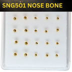 SNG501 2.0MM-3.0MM GOLD BALL ( NOSE BONE ) 20pcs 25cent each