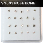 SN603 STAR W/STONE SILVER (NOSE BONE) 20pcs 25cent each