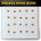 SNG603 STAR W/STONE GOLD (NOSE BONE) 20pcs 25cent each