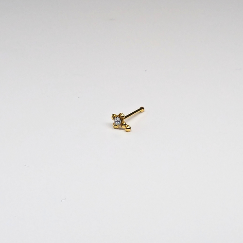 SNG604 CROSS W/STONE GOLD (NOSE BONE ) 20pcs 25cent each