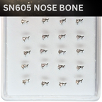 SN605 DOLPHIN W/STONE SILVER (NOSE BONE ) 20pcs 25cent each