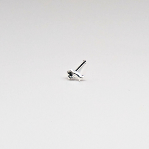 SN605 DOLPHIN W/STONE SILVER (NOSE BONE ) 20pcs 25cent each