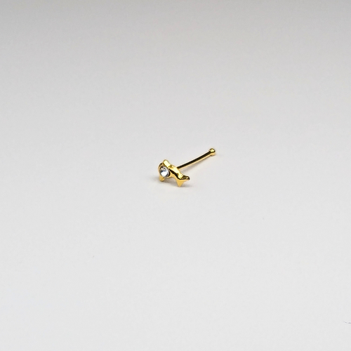 SNG605 DOLPHIN W/STONE GOLD (NOSE BONE ) 20pcs 25cent each