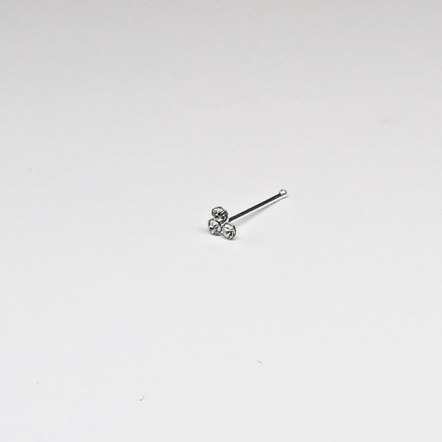 SN606 3DOT STONE SILVER (NOSE BONE) 20pcs 25cent eash