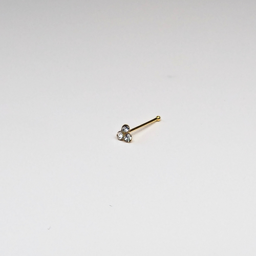 SNG606 3DOT STONE GOLD (NOSE BONE) 20pcs 25cent each