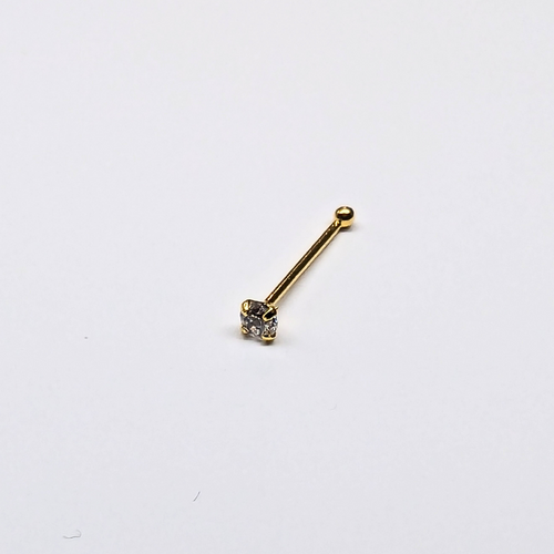 SNG101 1.7MM STONE GOLD ( NOSE BONE) 20pcs 25cent each