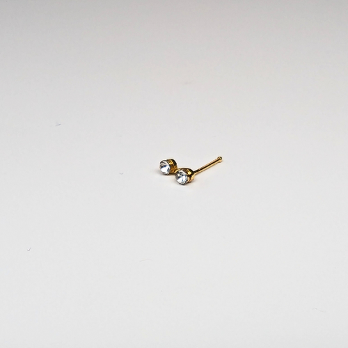 SNG609 2DOT STONE GOLD (NOSE BONE ) 20pcs 30cent each