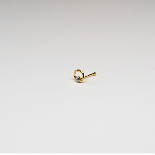 SNG614 W/STONE GOLD (NOSE BONE) 20pcs 30cent each