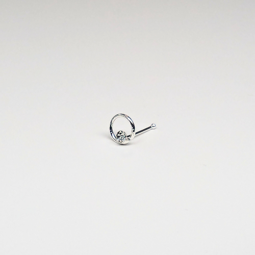 SN615 W/BIG STONE SILVER (NOSE BONE) 20pcs 30cent each