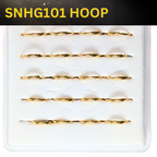 SNHG101 PLAIN HOOP GOLD (HOOP) 20pcs 30cent each