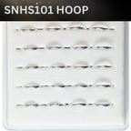 SNHS101 PLAIN HOOP SILVER (HOOP) 20pcs 30cent each