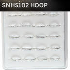 SNHS102 TEXTURED HOOP SILVER (HOOP) 20pcs 30cent each