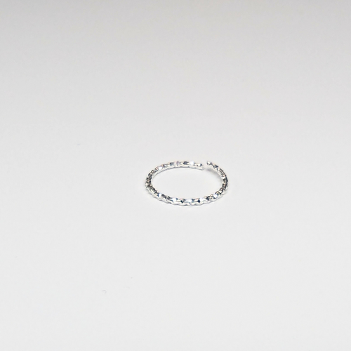 SNHS102 TEXTURED HOOP SILVER (HOOP) 20pcs 30cent each