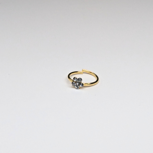 SNHG105 HOOP W/FLOWER STONE GOLD (HOOP) 20pcs 30cent each