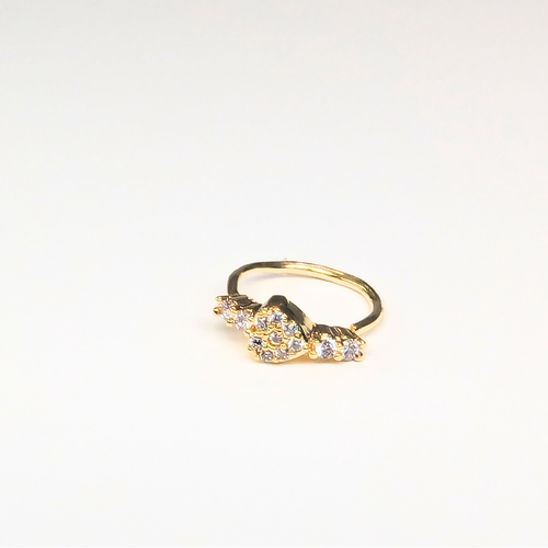 SNHG201 HEART STONE GOLD (HOOP) 20pcs 75cent each