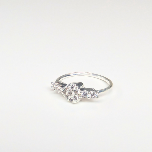 SNHS201 HEART STONE SILVER (HOOP) 20pcs 75cent each