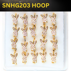 SNHG203 RABBIT STONE HOOP GOLD (HOOP) 20pcs 75cent each