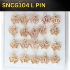 SNCG104 CROWN STONE GOLD (L PIN) 20pcs 75cent each
