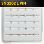 SNG202 2.0MM STONE GOLD ( L PIN ) 20pcs 25cent each
