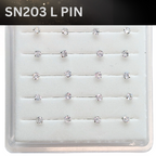 SN203 2.5MM STONE SILVER ( L PIN ) 20pcs 25cent each