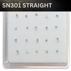 SN301 1.7MM STONE SILVER ( STRAIGHT ) 20pcs 25cent each