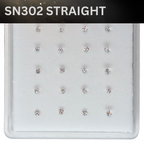 SN302 2.0MM STONE SILVER ( STRAIGHT ) 20pcs 25cent each