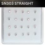 SN303 2.5MM STONE SILVER ( STRAIGHT ) 20pcs 25cent each