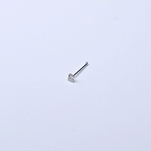 SN401 3.0MM SQ STONE SILVER ( NOSE BONE ) 20pcs 25cent each