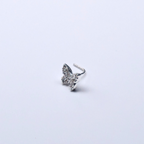 SNCS101 BUTTERFLY STONE SILVER ( L PIN ) 20pcs 75cent each