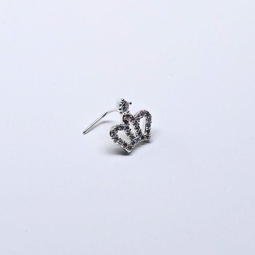 SNCS104 CROWN STONE SILVER (L PIN) 20pcs 75cent each