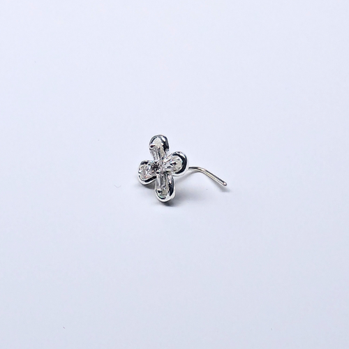 SNCS105 FLOWER STONE SILVER (L PIN) 20pcs 75cent each