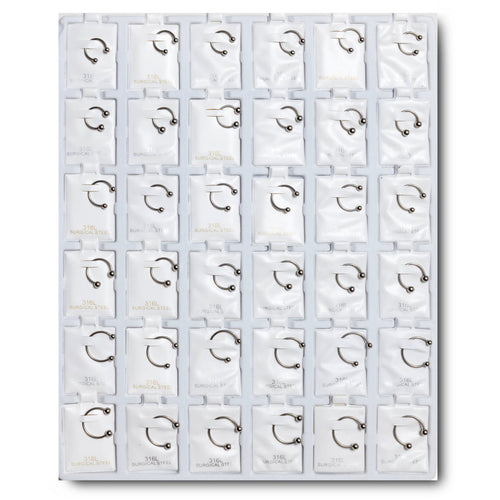 RMH36 RHODIUM METAL HORSESHOE 36PCS $12.60 (0.35 EACH)