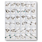 RNR36 RHODIUM NIPPLE RINGS CZ DESING 36PCS $54 ($1.50 EACH)