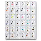 AMB36 ACRYLIC & METAL MIX BELLY RING 36PCS $12.60 ( 0.35 EACH)