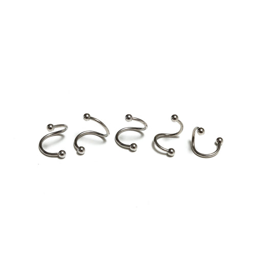 RMT36 RHODIUM METAL BALL SPIRAL TWISTER RING 36PCS $12.60 (0.35 EACH)