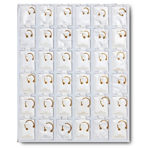 GMH36 GOLD PLATING METAL HORSESHOE 36PCS $12.60 (0.35 EACH)