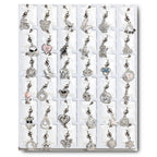 RDB36 RHODIUM DANGLE BELLY RINGS 36PCS $36 ($1 EACH)